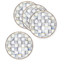 Enamel Salad and Dessert Plate (Sterling Check / 4 Plates)