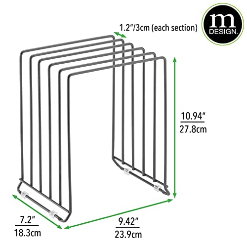 X Large Steel Storage Tray Organizer Rack for Kitchen Cabinet (Graphite Gray / Pack of 2)