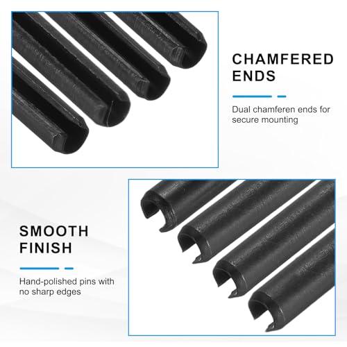 120Pcs Slotted Split Roll Pins 2 (2/25 Inch(2mm) Dia. 1-1/5 Inch(30mm) Length)