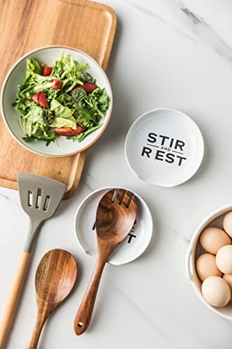 Kitchen Spoon Rest for Counter (White)