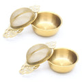 2 Pack Tea Strainer Bowl (2 Pack / Gold)