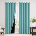 100% Blackout Curtains for Bedroom 84 Inches Long 2 Panels Set (60"W x 84"L (Pack of 2) / Aqua)