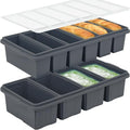 Silicone Freezer Tray With Lid (1 Cup and 1/2 Cup Grey)