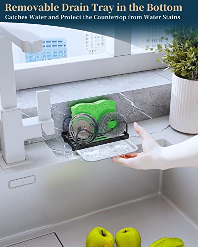 Sponge Holder for Kitchen Sink (Black)