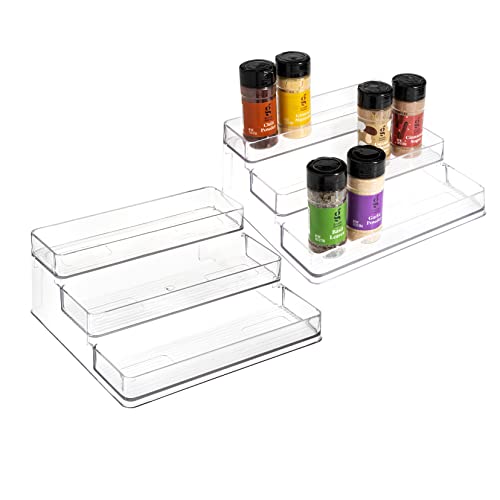 3 Tier Spice Rack Organizer (Set of 2 / Clear)