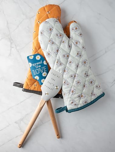 Silicone Spatula with Wood Handle Heat Resistant (One Size / Blue Bee)
