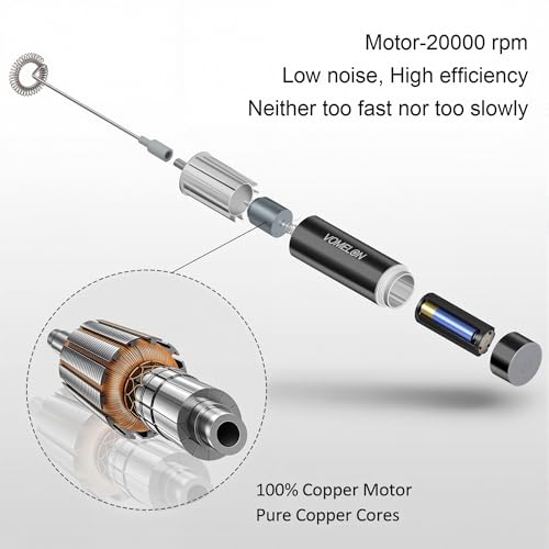 Milk Frother Handheld (Aluminum black)