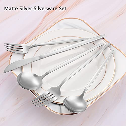 Matte Silverware Set (Matte Silver)