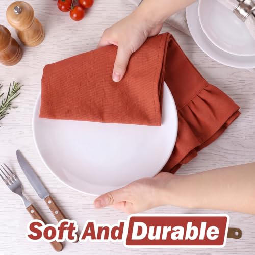 Rust Red Kitchen Towels Set of 2 (Rust Red / Retro)