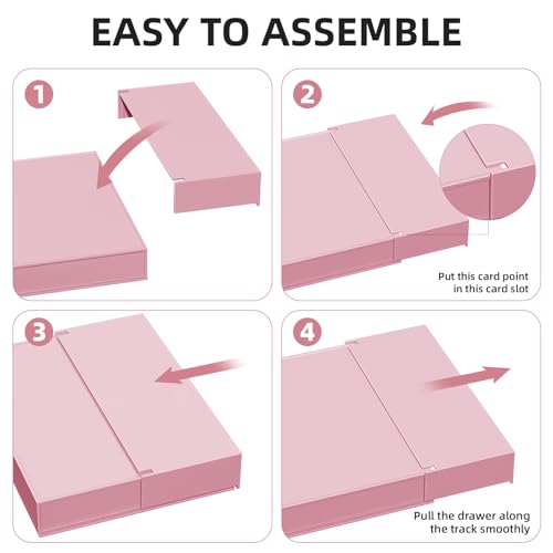 Expandable Desk Drawer Organizer (Pink)
