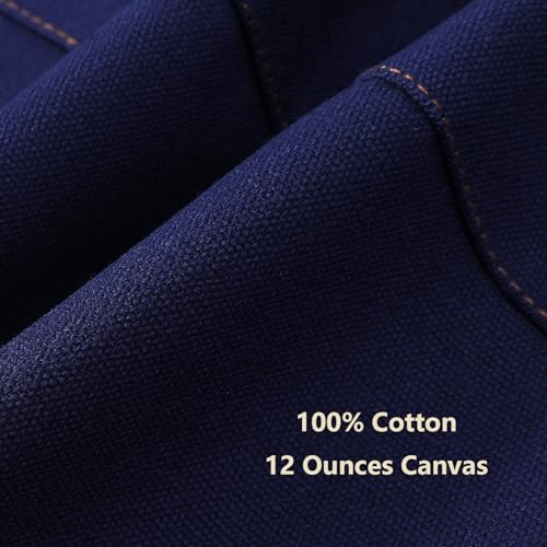 Aprons for Women Men with Large Pockets (Dark Blue)