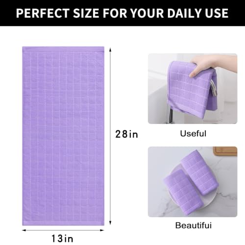 100% Cotton Terry Kitchen Towels (Lavender / 13 X 28 - 8 Pack)