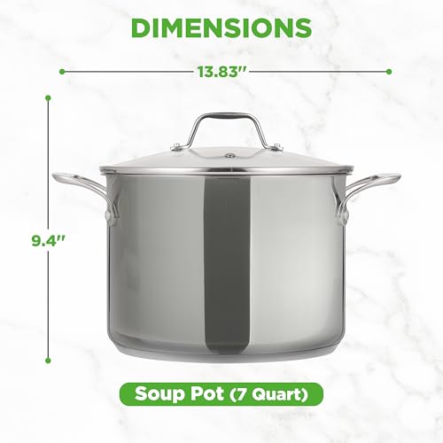 8 Quart Stainless Steel Stock Pot (8 Quarts)