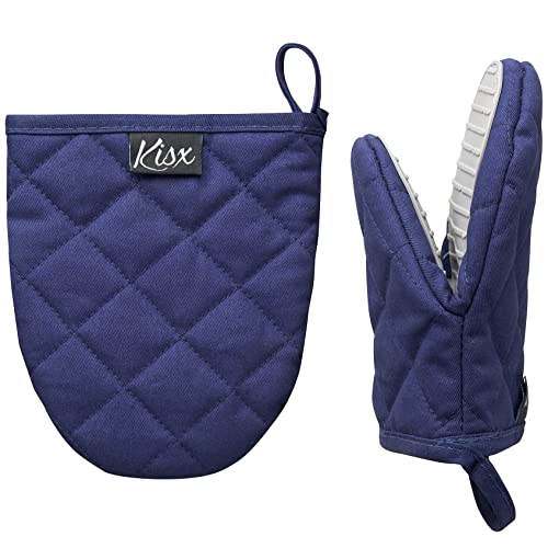 Oven Mitts Heat Resistant (Blue / Mini)