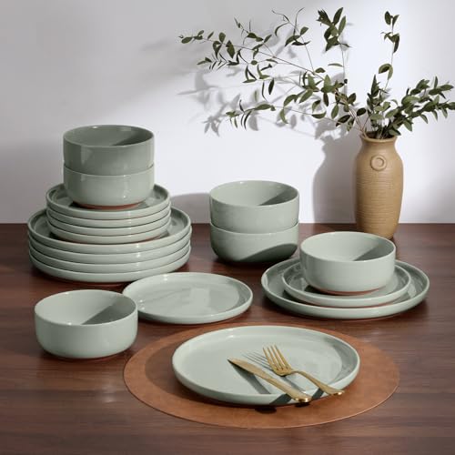 Plates and Bowls Sets (Sage Green / Service for 4)