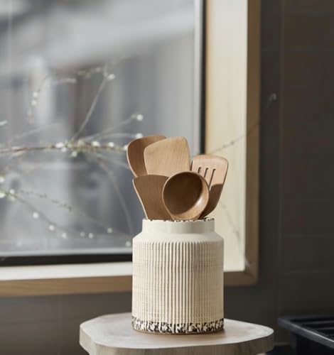JIEMEI HOME Kitchen Utensil Holder (Antique Beige)