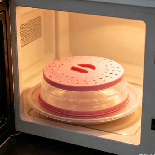 Collapsible Microwave Splatter Cover (Red / 12.4 IN)