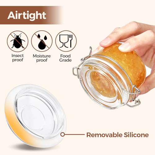 Small Glass Spice Jars with Airtight Lids 4 oz 12 Pack Mason Pantry (4 fl oz x 12)