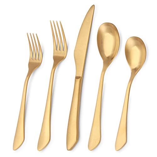 Matte Gold Silverware Set (Matte Gold / 20Pieces)