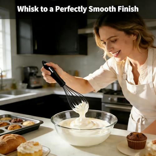 Silicone Balloon Whisk (9+11+12 inch / 3 Pcs Black)