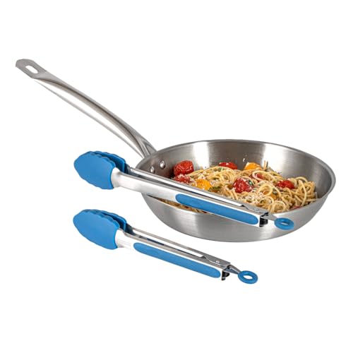 Blue Stainless Steel Kitchen Tong Set (Set / Blue)