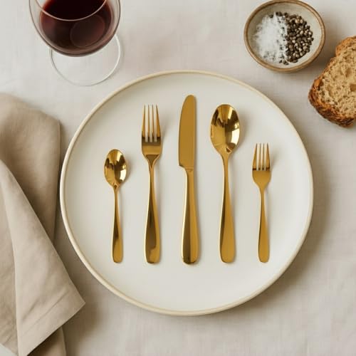 Silverware Set for 6 (Polished Gold / 30 - Piece)