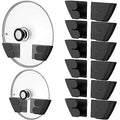 Universal Adjustable Pot Lid Organizer for Cabinet (8Sets-Black)