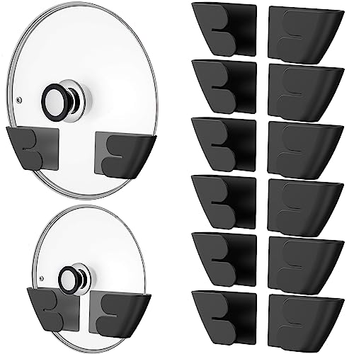 Universal Adjustable Pot Lid Organizer for Cabinet (8Sets-Black)