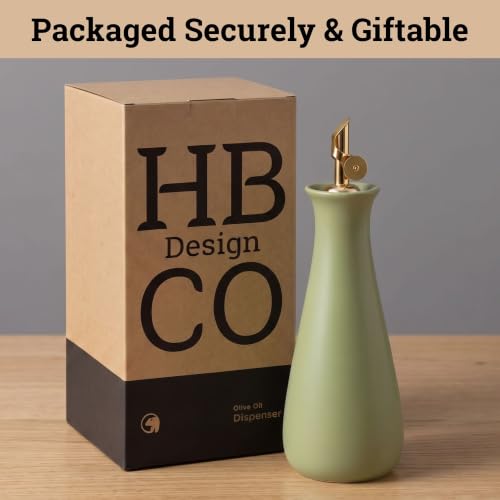 Ceramic Olive Oil Dispenser with Self (Olive)
