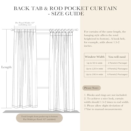 Blackout 80 inch Length Curtains 2 Panels Set (Brown / 42"W x 80"L (Pack of 2))