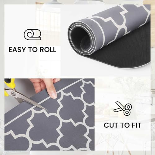 Dish Drying Mat Absorbent Dish Drying Mats for Kitchen Counter 18"x 32" (Stylish Grey / 32" x 18")