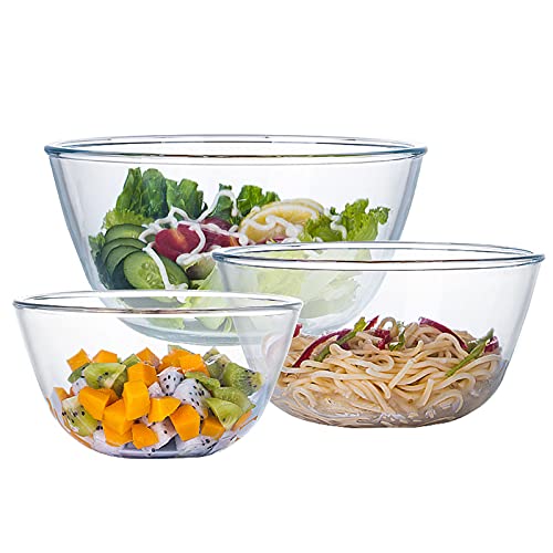 Glass Mixing Bowl Set for Baking 3 (Set of 3)