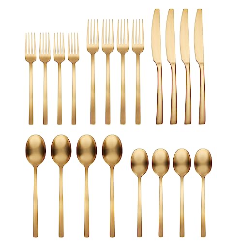 Beacon Gold Satin 20 (Gold Beacon Satin / 20-Piece Flatware Set)