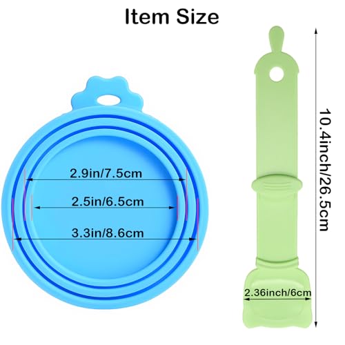 Universal Pet Food Can Lids (Green/Blue/Orange Lids&Green Feeder)