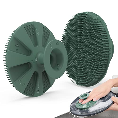 Silicone Dish Scrubber (1pcs Olive Green)