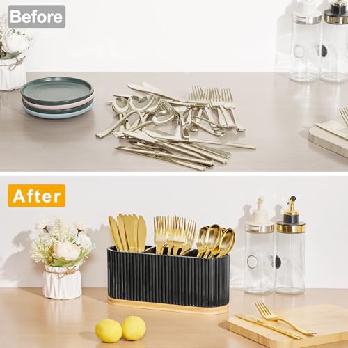 Countertop Silverware Holder (Black)