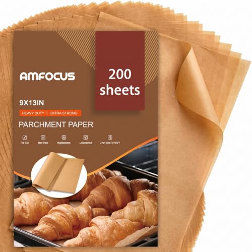 200 Pcs Parchment Paper Sheets (9x13in-200pcs)