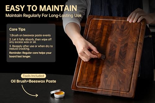 Walnut Cutting Boards for Kitchen (17"L x 13"W)