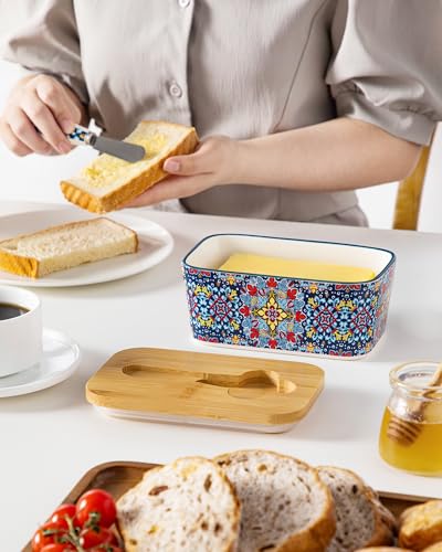 6.5" Butter Dish with Lid (Twilight Bloom)