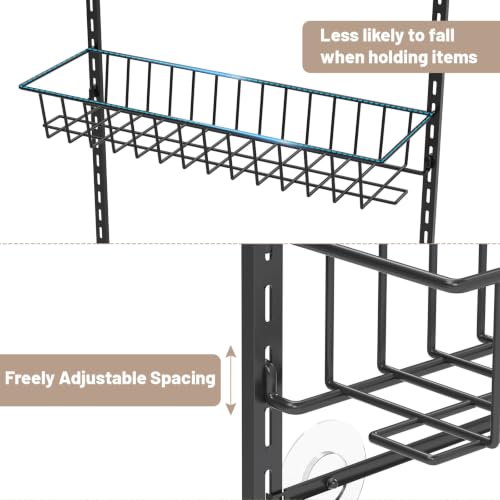 8 Tier Pantry Door Organizer (Black / 8-Tier)
