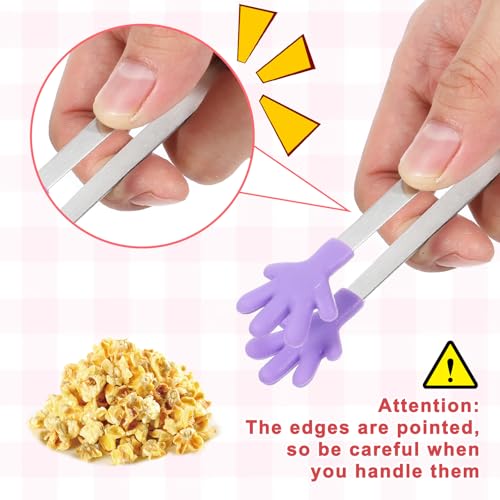 4 Pcs Silicone Mini Tongs