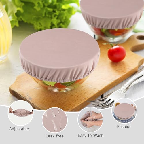 Elastic Reusable Bowl Covers for Bread Proofing (3 Pack / Rose Gold)
