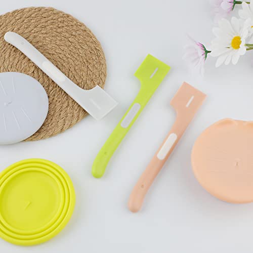 6 PCS Pet Food Can Cover Lids with Mixing Spoon for Dogs and Cats