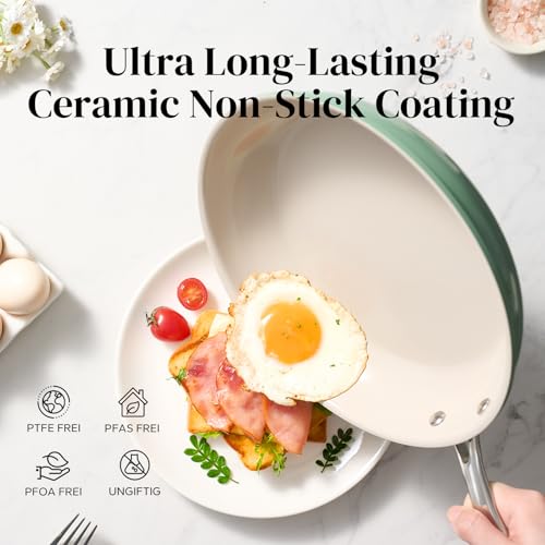 Nonstick Frying Pan Skillet (11 Inch / Green)