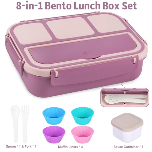 Bento Box Adult Lunch Box (Dark Purple / 1200ML)