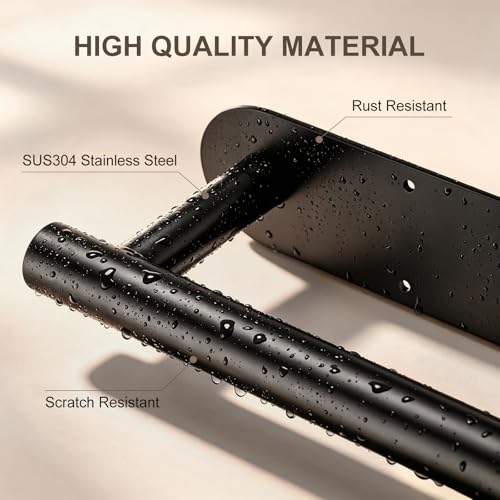 2‑Pack Paper Towel Holder Under Cabinet (Black 2pc)