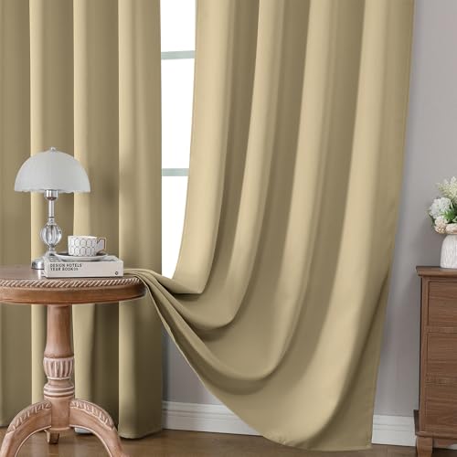 Beige Blackout Curtains Customize (Beige / Customsize)