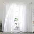 White Sheer Curtains 90 Inch Long 2 Panels for Living Room 59" Wide (White / 59"W x 90"L (Pack of 2))