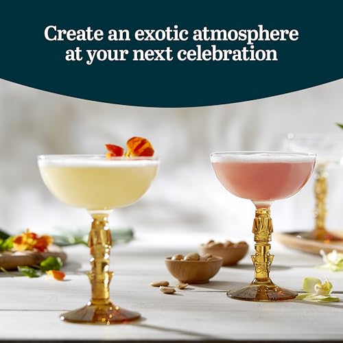 Tiki Coupe Cocktail Glasses (Tiki 4)
