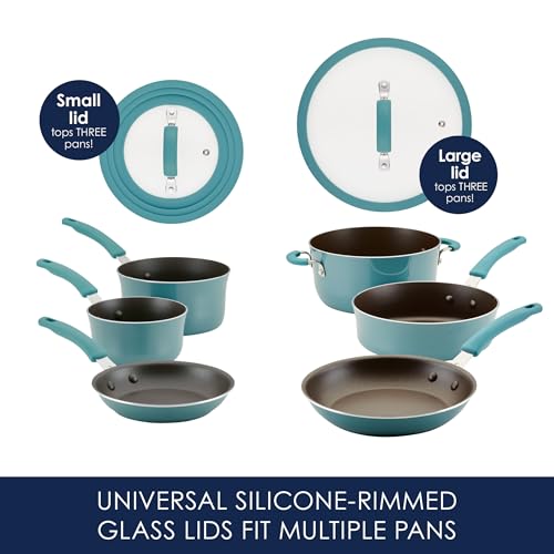 Cook + Create Aluminum Nonstick Cookware Set (Agave Blue / Cookware Set (10 Piece))